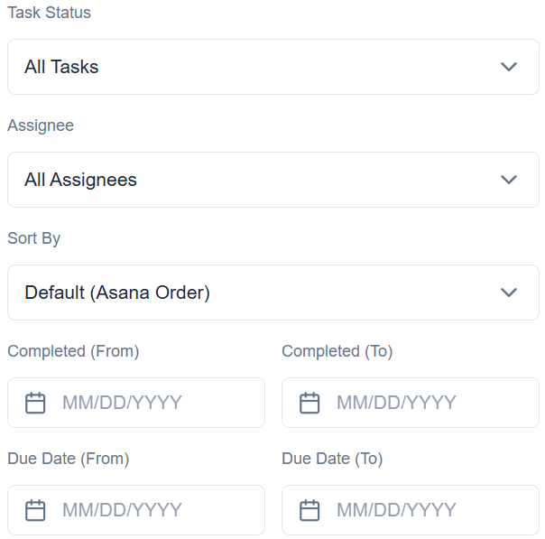 Advanced task filtering and sorting for Asana